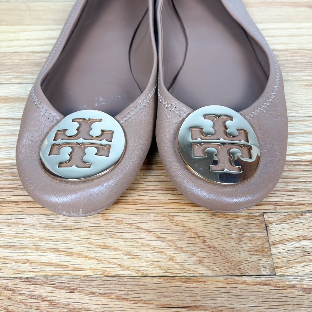 Tory Burch Leather Minnie Travel Ballet Flats - Picture 3 of 8